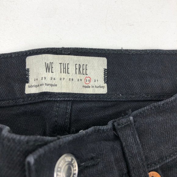 We the Free Button Fly High Rise Frayed Hem Jeans - Picture 7 of 8